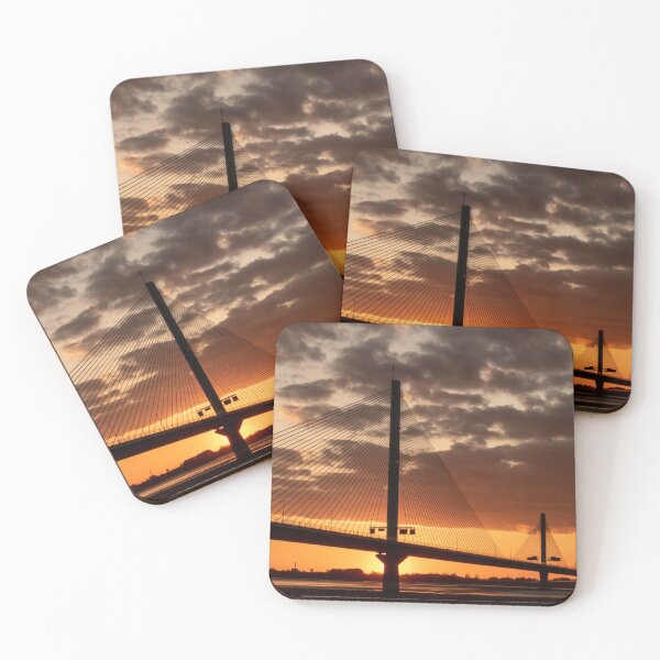 Item preview, Mersey Gateway Bridge at sunset panorama designed and sold by Paul Madden.