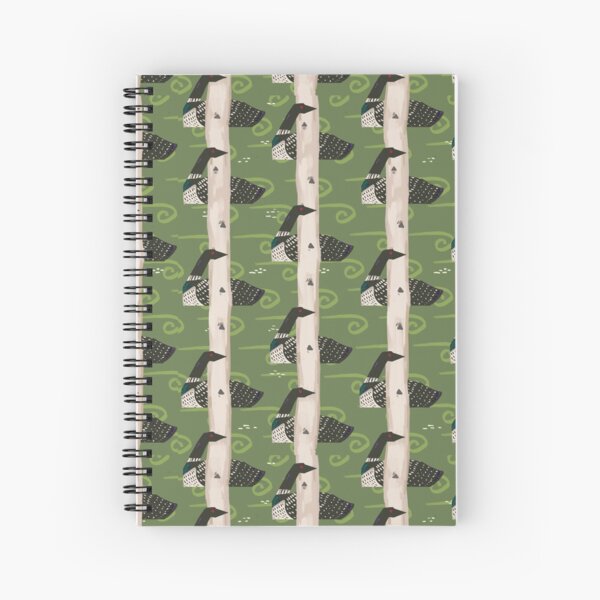 Green Loons Spiral Notebook