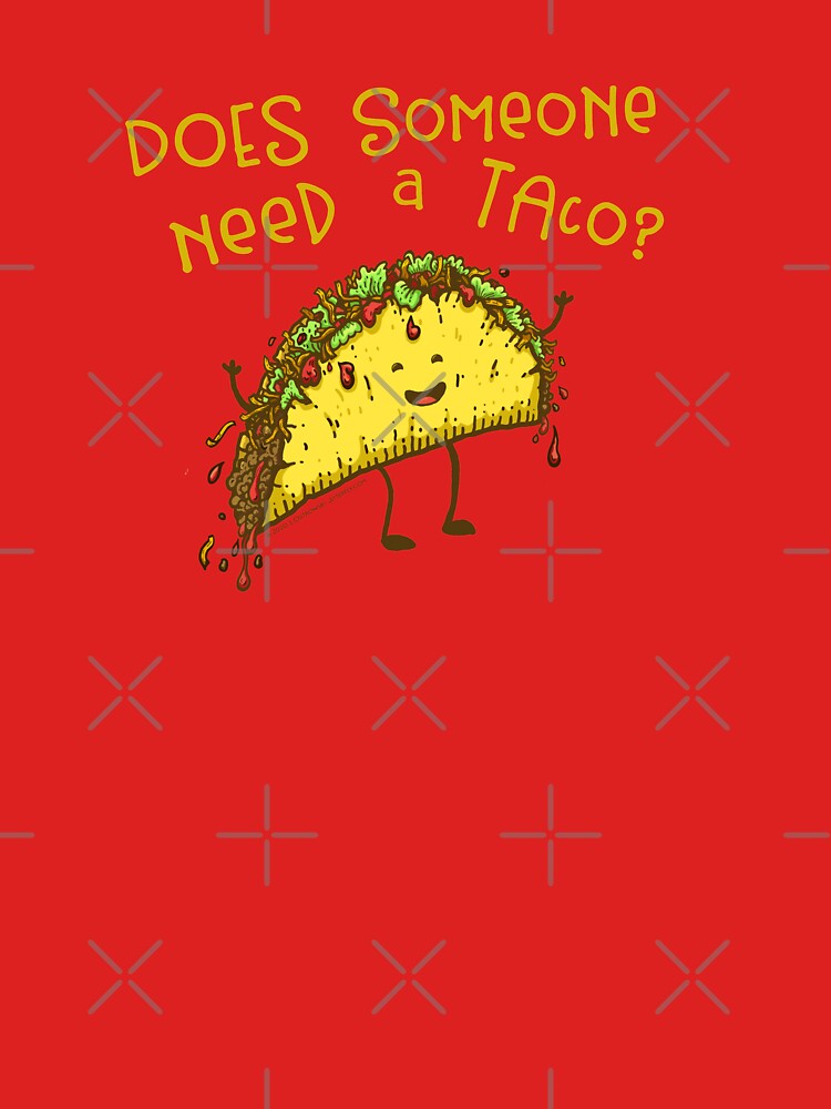Thumbnail 7 of 7, Classic T-Shirt, Does Someone Need a Taco? designed and sold by jitterfly.
