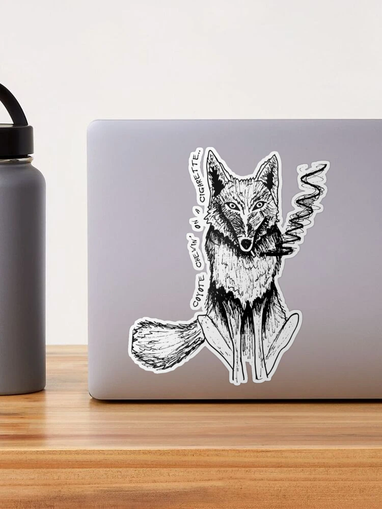 coyote smoking a cigarette 