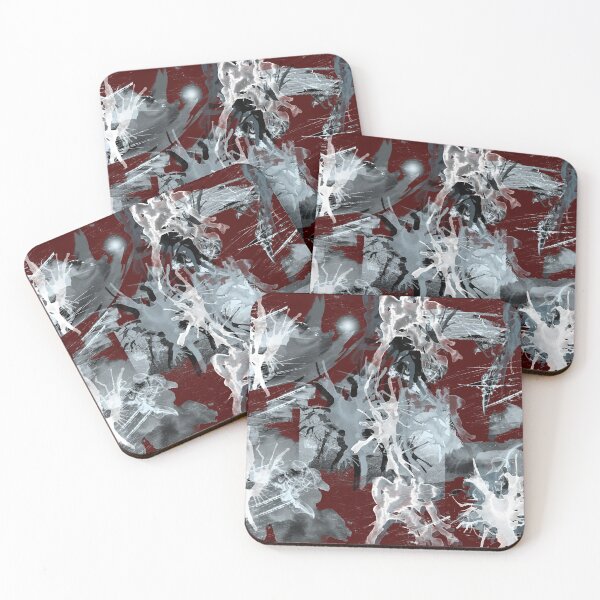 Item preview, Amoeba in Red Space abstract art designed and sold by headtrackerart.