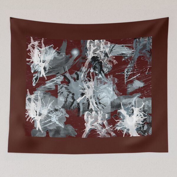 Item preview, Amoeba in Red Space abstract art designed and sold by headtrackerart.