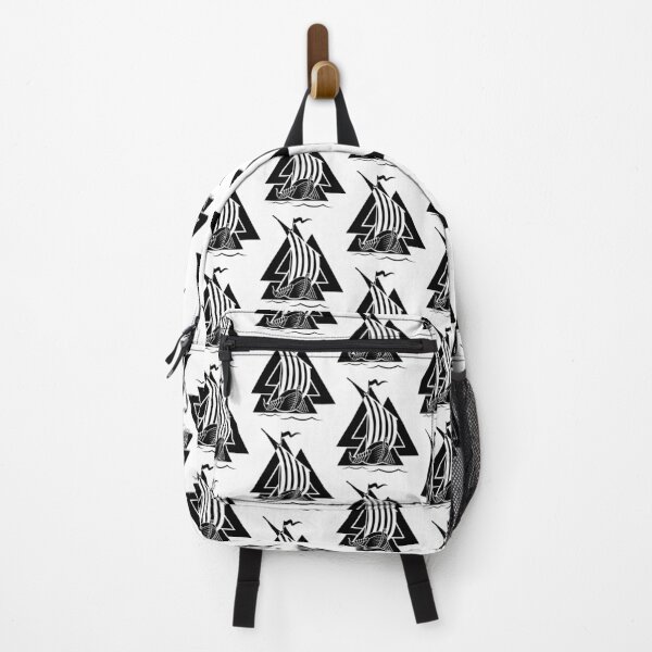 Item preview, Viking Ship Norse Pagan Valknut Black designed and sold by BluePagan.