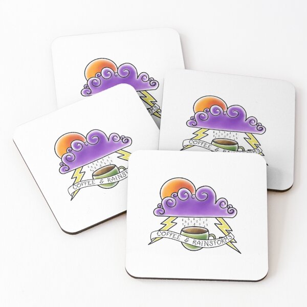 Item preview, Coffee and Rainstorms Classic Tattoo Style designed and sold by EmilyFNBemily.