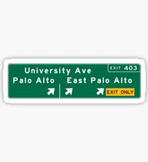 Pegatina Palo Alto, señal de tráfico, California
