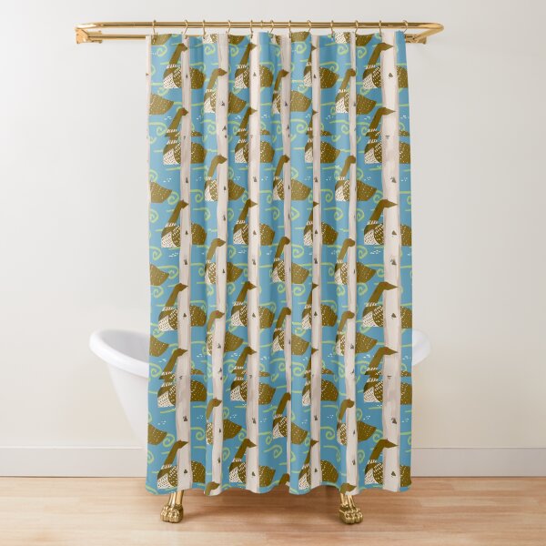Brown Loons Shower Curtain
