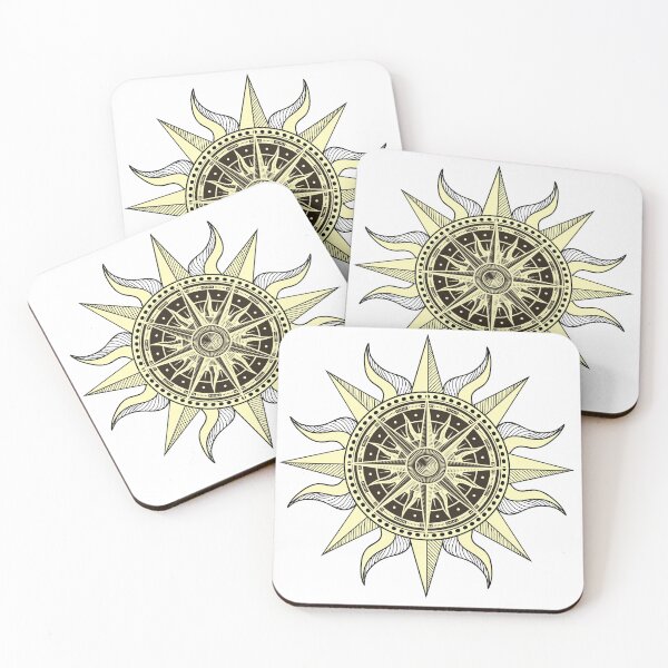Item preview, Mystical Flaming Sun Yellow Gold designed and sold by Trinket-Trickster.