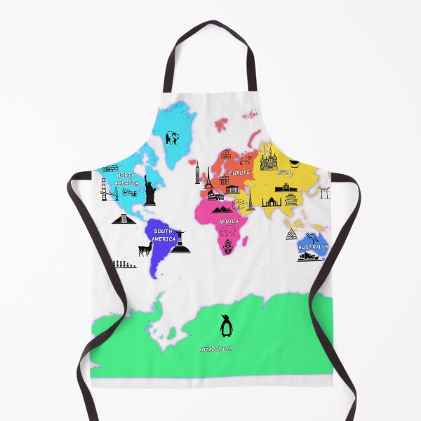 Item preview, world map with names of the continents designed and sold by mashmosh.