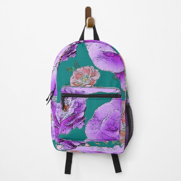 Item preview, ABSTRACT ANTIQUE OLD LAVENDER ROSES TEAL ART designed and sold by sharlesart.
