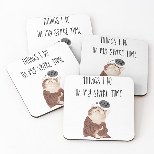 Item preview, Things I do In My Spare Time , Funny Sleeping Cat Gift Idea designed and sold by Luxoss.