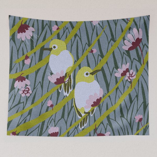 Item preview, birds of paradise in the spring apple blossom designed and sold by Magicbrush13.
