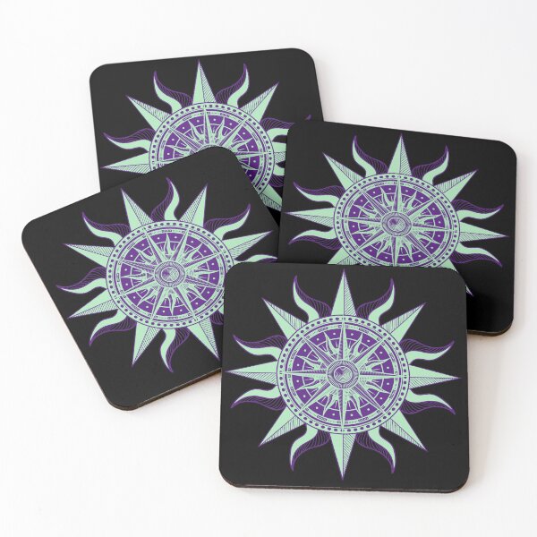 Item preview, Mystical Flaming Sun Pale Green designed and sold by Trinket-Trickster.