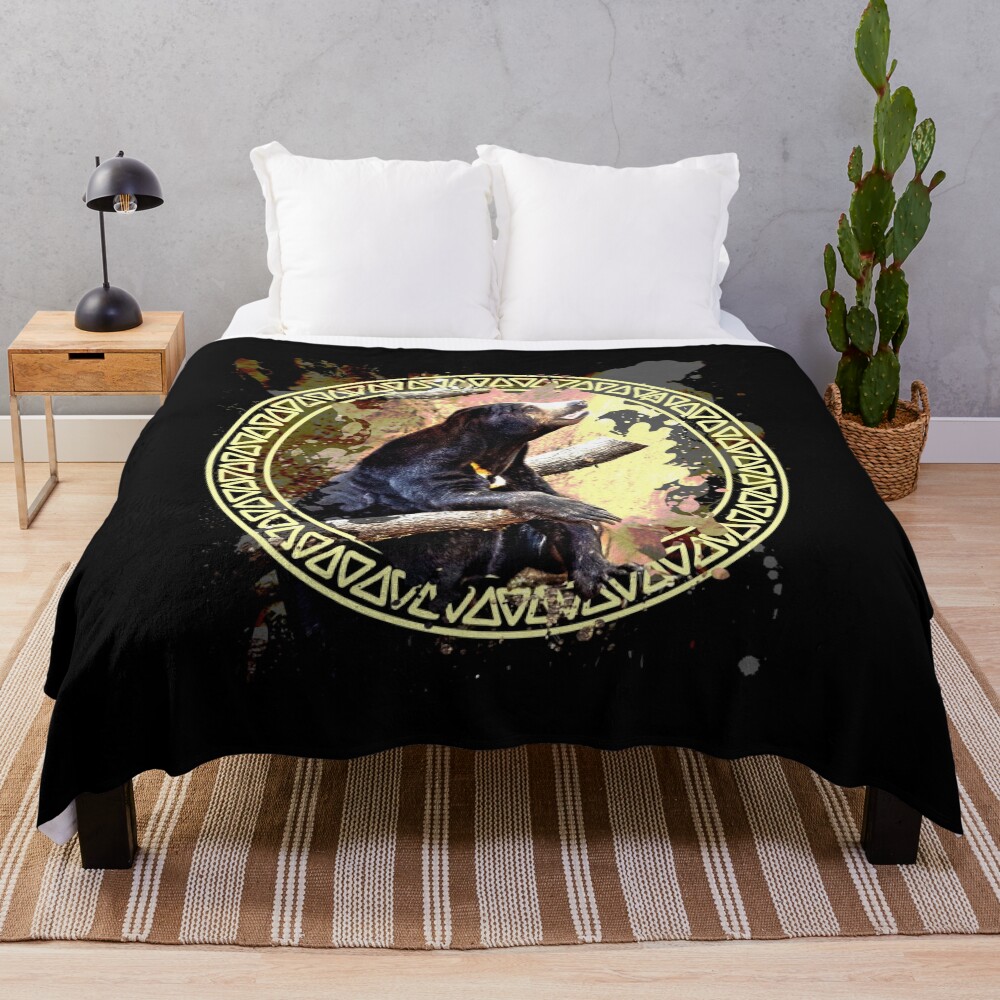 Sunbear Art Throw Blanket