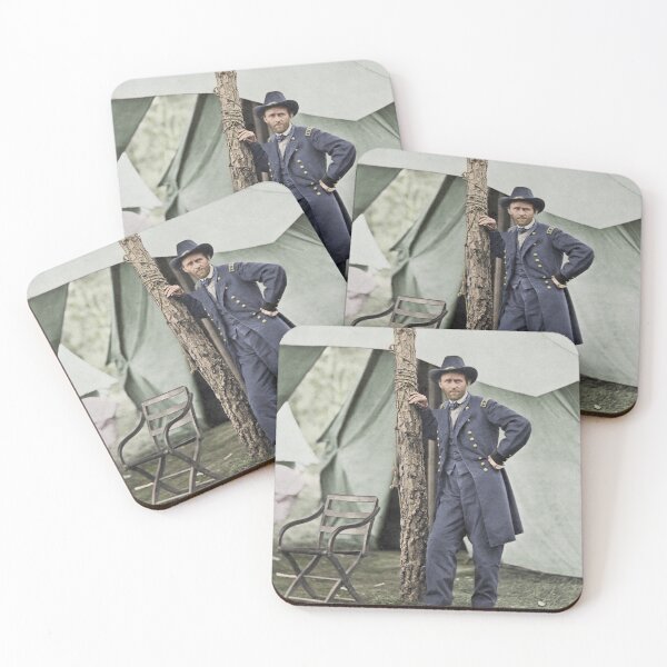 Item preview, General Grant Outside Headquarters - Cold Harbor Virginia - 1864 - Colorized designed and sold by warishellstore.