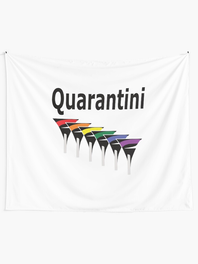 Alternate view of LGBT Quarantini Tapestry