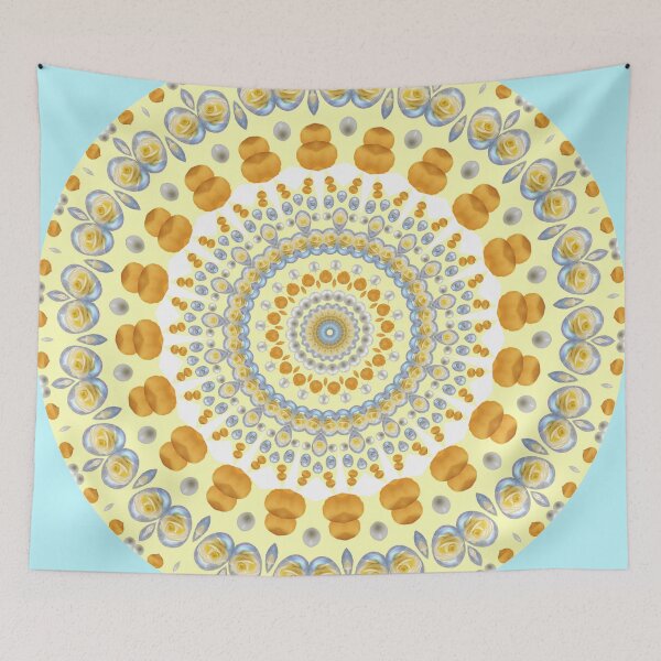 Item preview, June Birthday Pearl Birthstone & Rose Birth Flower Mandala designed and sold by TrendyArtPrints.