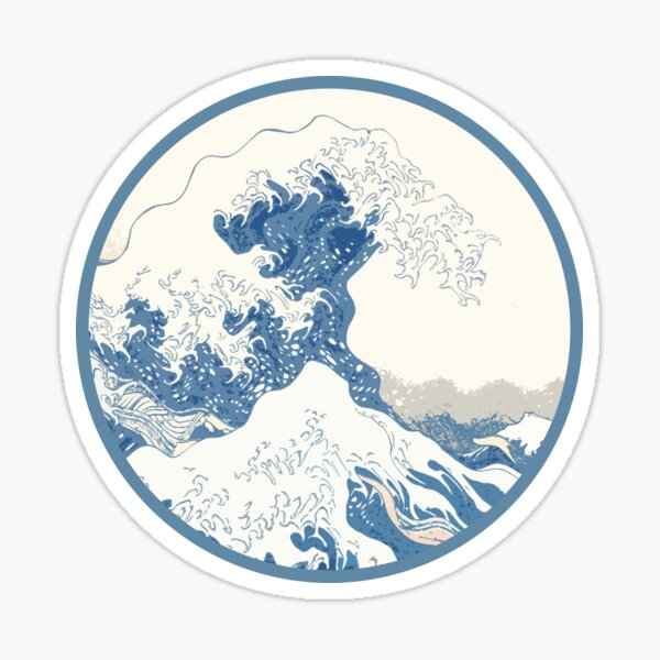 distorted wave Sticker