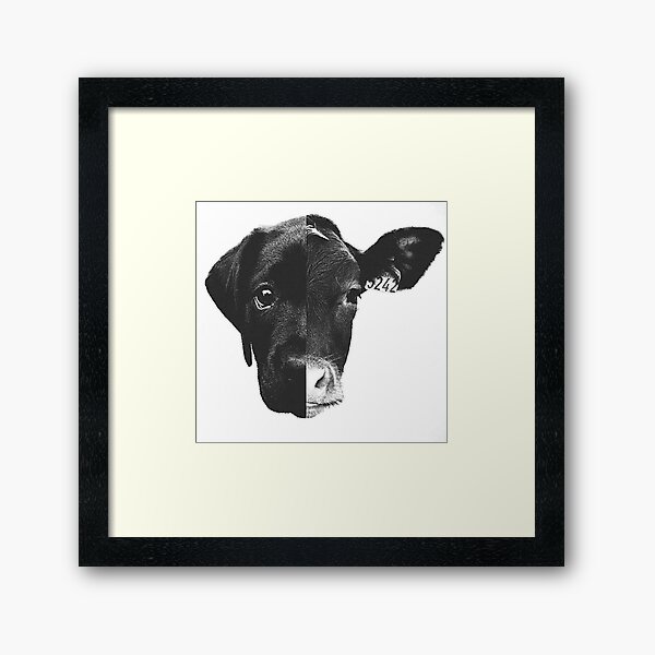 Animal Equality - (Black & White) Framed Art Print