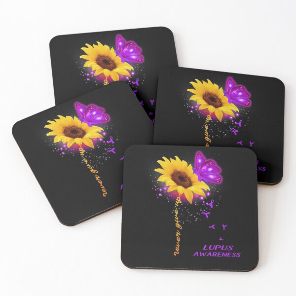 Item preview, Never Give Up Sunflower Ribbon Lupus Awareness designed and sold by deputylove.