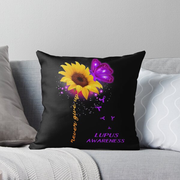 Item preview, Never Give Up Sunflower Ribbon Lupus Awareness designed and sold by deputylove.