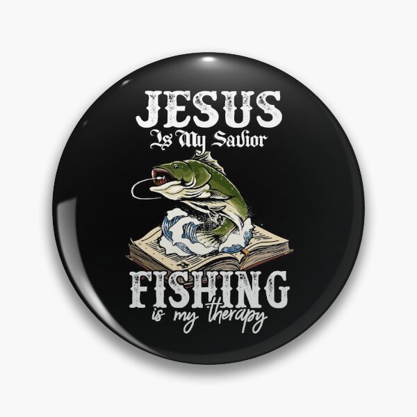 Item preview, Jesus Is My Savior Fishing Is My Therapy Funny Christian designed and sold by Dressed For  Duty.