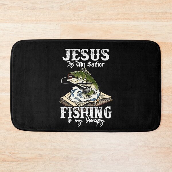 Item preview, Jesus Is My Savior Fishing Is My Therapy Funny Christian designed and sold by Dressed For  Duty.