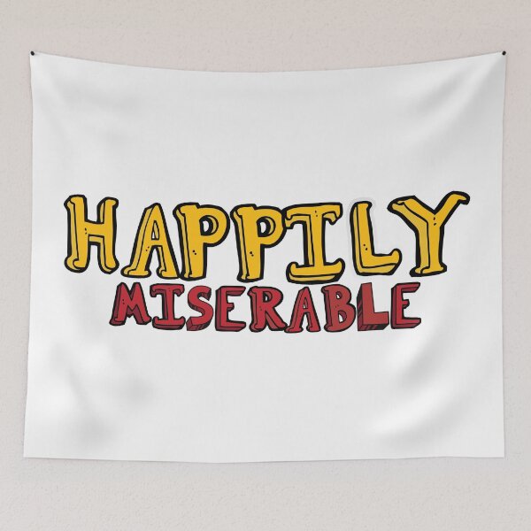 Item preview, Happily miserable, Yellow and red  designed and sold by Yellowsprint.