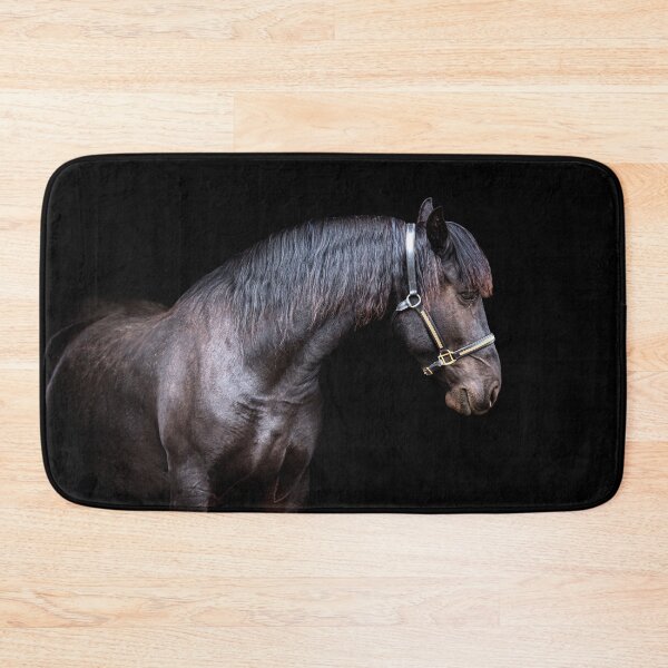 Item preview, Friesian Horse on Black Background designed and sold by OryPhotography.