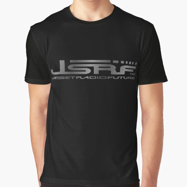 Vista previa del artículo con la obra «Jet Set Radio Future (JSRF) Texto Plata Metálico», diseñado y vendido por everything4eva.