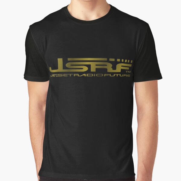 Vista previa del artículo con la obra «Jet Set Radio Future (JSRF) Texto Metálico Dorado», diseñado y vendido por everything4eva.