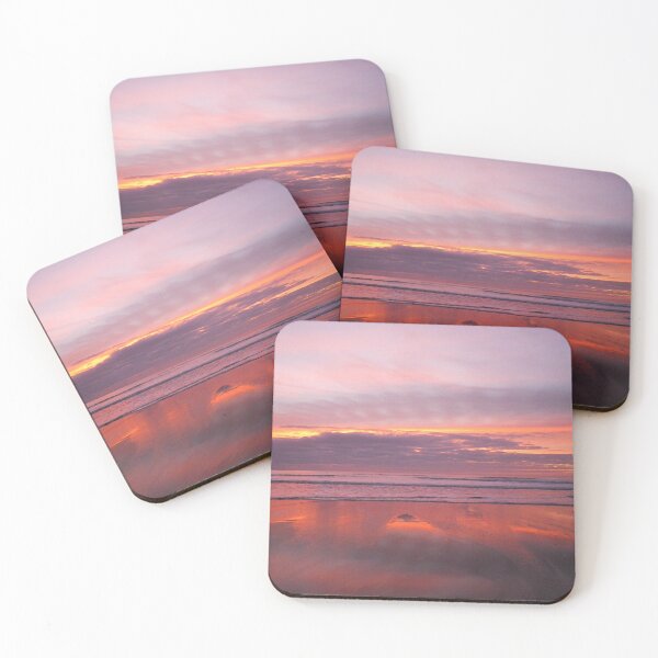 Item preview, PURPLE AND ROSE GOLD SUNSET SANDYMOUTH BEACH CORNWALL designed and sold by Richard Brookes Photography.