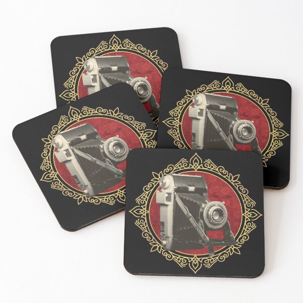 Item preview, Vintage Cameras: Kodak Tourist Film Camera on Red Vintage Circle  designed and sold by GraffitiSoup.