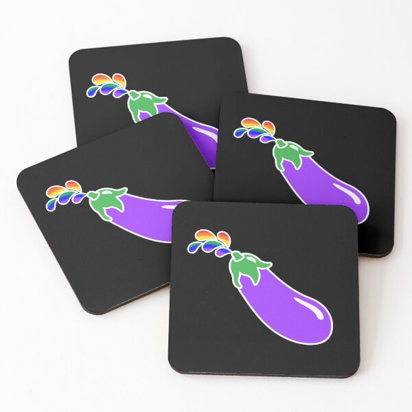 Item preview, Gay Eggplant Emoji Rainbow Squirt designed and sold by conceptcreature.