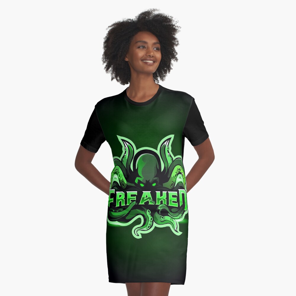 Item preview, Graphic T-Shirt Dress designed and sold by FreakedPanda.