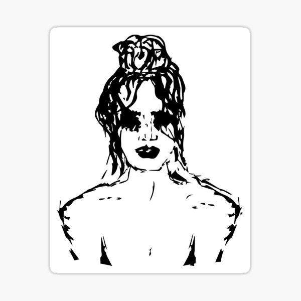 "Mascara running drawing" Sticker for Sale by GabrieleBPrice Redbubble