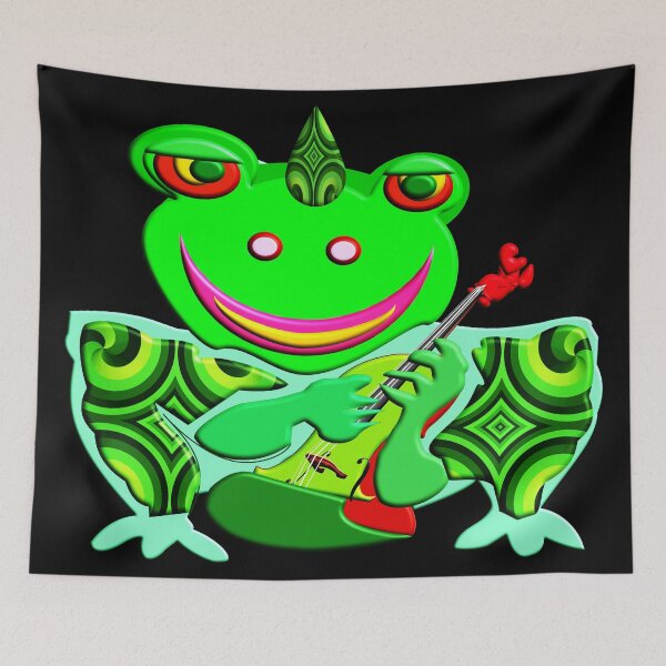 Item preview, LOVELY UNICORN FROG PLAYING PIZZICCATO CELLO - GREAT GIFT FOR KIDS designed and sold by Ralek.