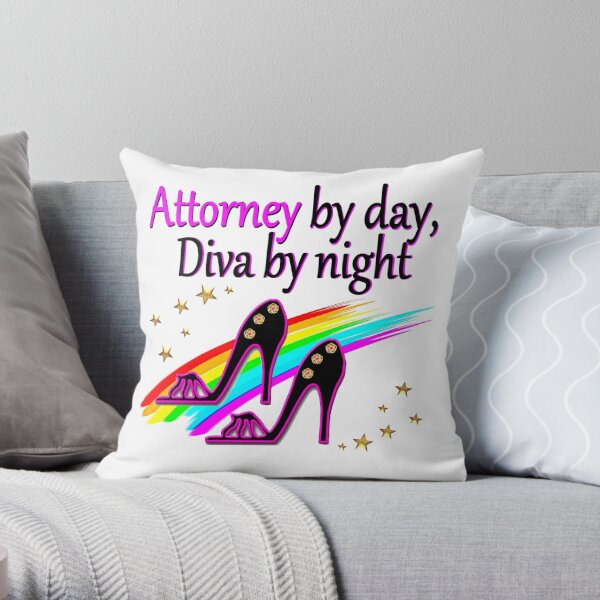 Gift for Lawyer by CrushRetro Don't Make Me Use My Lawyer Law School Attorney Women Throw Pillow 18x18 Multicolor 