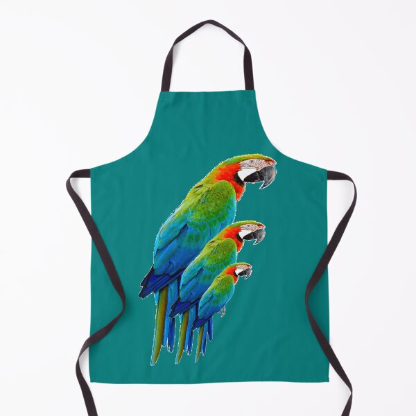 Item preview, RED-GREEN-BLUE MACAWS TEAL ART designed and sold by sharlesart.