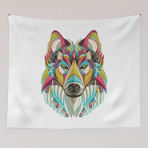 Item preview, Wolf Colorful Portrait designed and sold by Caroodoo.