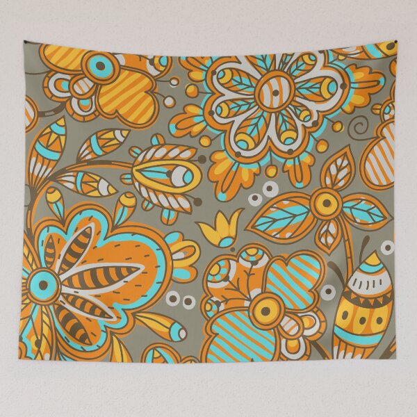 Item preview, Colorful Psychedelic Flowers  designed and sold by Ksaavet.