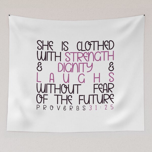 Item preview, Proverbs 31:25 (curly version) designed and sold by Nochisan.