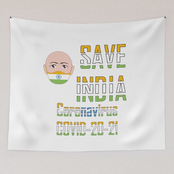 Item preview, Save India Corona Virus 20-21 designed and sold by Designer-amjed.