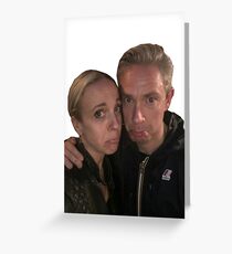 Martin Freeman and Amanda Abbington Greeting Card