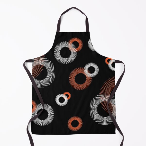 Artikelvorschau, Starburst Orange Weiß Schwarz Retro-Muster entworfen und verkauft von ValeriesGallery.