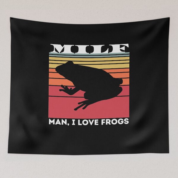 Item preview, M.I.L.F Man, I love frogs bumper - Cute Frog Sarcasting - Funny sarcastic Quote designed and sold by PIXEcompany.