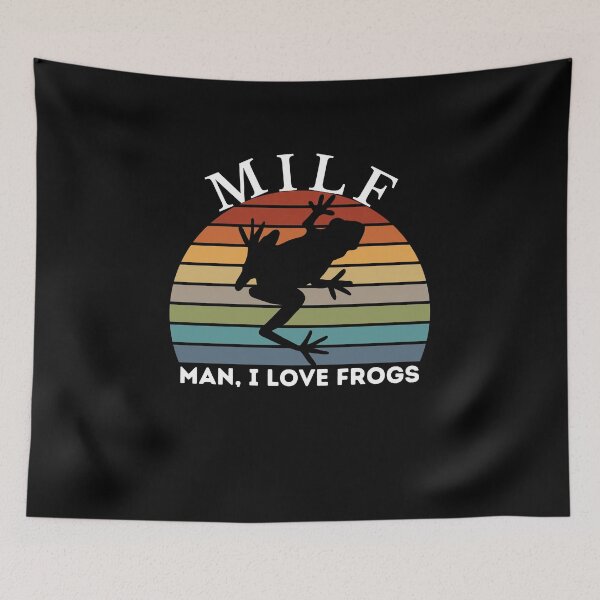 Item preview, M.I.L.F Man, I love frogs bumper - Cute Frog Sarcasting - Funny sarcastic Quote designed and sold by PIXEcompany.