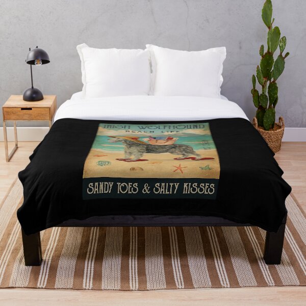 Item preview, Irish Wolfhound dog Beach Life Sandy Toes salty kisses designed and sold by Douglafa.