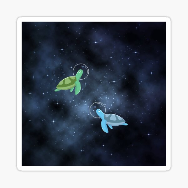 Item preview, Turtles in the space designed and sold by Printify Zone.
