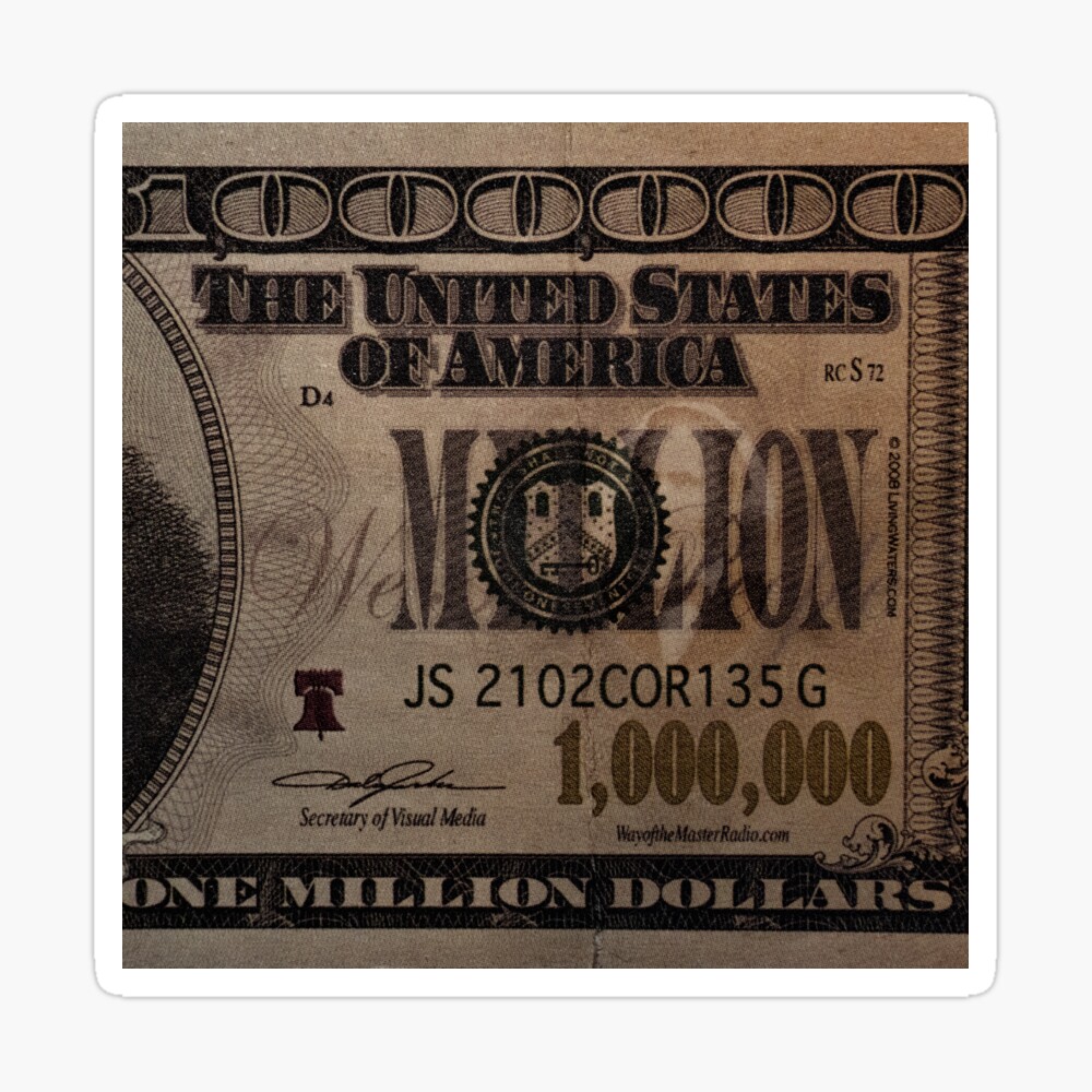 1 million dollar bill Poster for Sale by Dimo Petrov