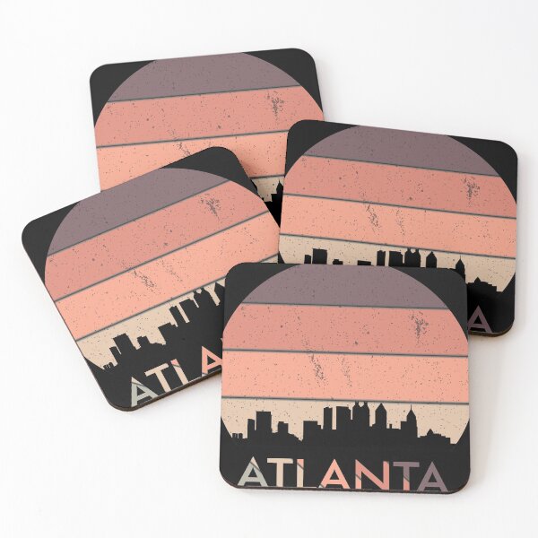 Item preview, ATLANTA vintage design, silhouette design, sunset design, atlanta skyline designed and sold by greatatlas.